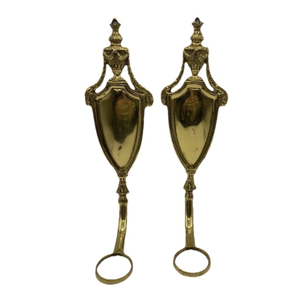Vintage Virginia MetalCrafters Brass Wall Sconces Candle Holders Set Regency